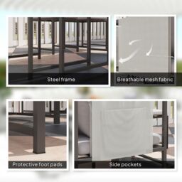 OUTSUNNY 8 Seater Garden Dining Set, Cube Garden Furniture with Cushions in Grey - thumbnail 7