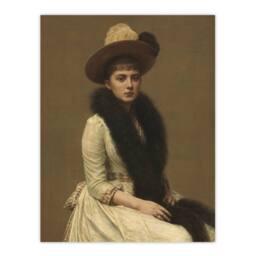 Artery8 Artists Niece Sonia Portrait Latour Framed Wall Art Print in Brown - Size: A3 - thumbnail 3