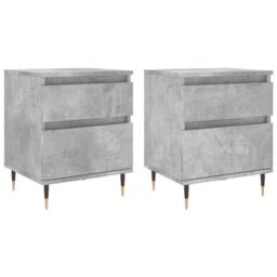 Berkfield Home Bedside Cabinets 2 pcs Concrete Grey 40x35x50 cm Engineered Wood - Size: 40 x 35 x 50 cm - thumbnail 2