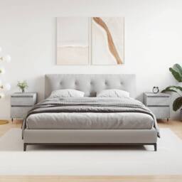 Berkfield Home Bedside Cabinets 2 pcs Concrete Grey 40x35x50 cm Engineered Wood - Size: 40 x 35 x 50 cm - thumbnail 1