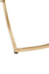Orsina Black Marble Side Table, Rectangular Marble Top With Gold Finish Stainless Steel Frame, Modern Side Table - thumbnail 5