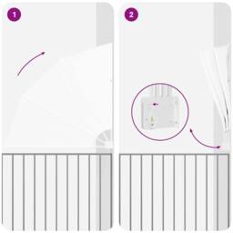 Berkfield Home Balcony Privacy Screen Folding Manual White 140 x 140 cm Fabric - thumbnail 8