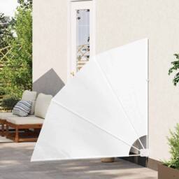 Berkfield Home Balcony Privacy Screen Folding Manual White 140 x 140 cm Fabric - thumbnail 3