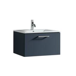 Bathroom Kingdom Piatta Midnight Wall Hung Basin Drawer Vanity 600mm in Blue - thumbnail 3