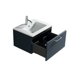 Bathroom Kingdom Piatta Midnight Wall Hung Basin Drawer Vanity 600mm in Blue - thumbnail 2