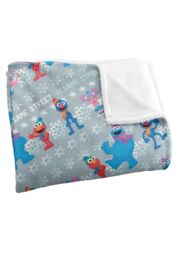 Sesame Street Holiday Snow Character Pattern Silky Touch Super Soft Throw Blanket 152 X 127 cm in White - thumbnail 3