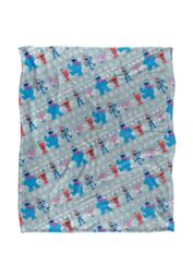 Sesame Street Holiday Snow Character Pattern Silky Touch Super Soft Throw Blanket 152 X 127 cm in White - thumbnail 1