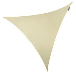 Primrose 5m Triangle Waterproof Charcoal Garden Patio Sun Shade Sail Canopy 98% UV Block with Free Fixing Kit in Ivory - thumbnail 2