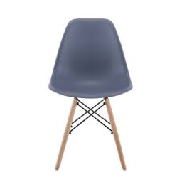 Comfy Living Ltd 5 Piece Dining Set With Round White Wooden Top & 4 Grey Chairs With Metal Detailing - thumbnail 6