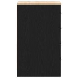 Berkfield Home Garage Storage Cabinet Black 30x51x85 cm Solid Wood Pine - Size: 30 x 51 x 85 cm - thumbnail 7