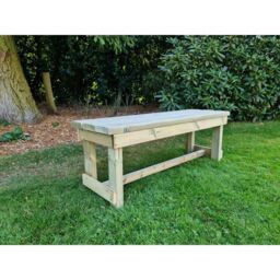 Churnet Valley Garden Furniture Ltd Butchers Bench, Wooden Garden Bench - Minimal Assembly Required in Brown - thumbnail 4