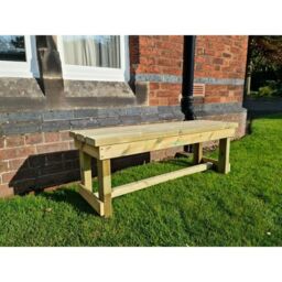 Churnet Valley Garden Furniture Ltd Butchers Bench, Wooden Garden Bench - Minimal Assembly Required in Brown - thumbnail 1