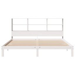 Berkfield Home Bookcase Bed without Mattress White 180x200 cm Super King Solid Wood Pine - thumbnail 4