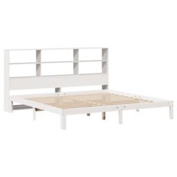 Berkfield Home Bookcase Bed without Mattress White 180x200 cm Super King Solid Wood Pine - thumbnail 3