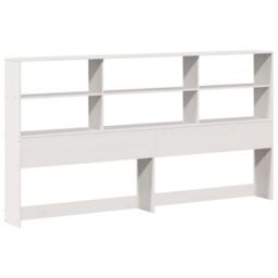 Berkfield Home Bookcase Bed without Mattress White 180x200 cm Super King Solid Wood Pine - thumbnail 6