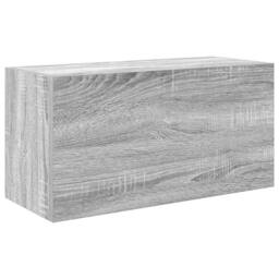 Berkfield Home Bathroom Wall Cabinet Grey Sonoma 60x25x30 cm Engineered Wood - Size: 60 x 25 x 30 cm