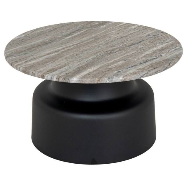 Lemon Pavilion Furniture and Decor Oura Round Coffee Table - Metal - L72 x W72 x H40 cm - Black
