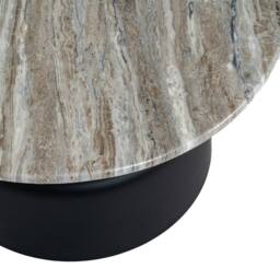 Lemon Pavilion Furniture and Decor Oura Round Coffee Table - Metal - L72 x W72 x H40 cm - Black - thumbnail 5