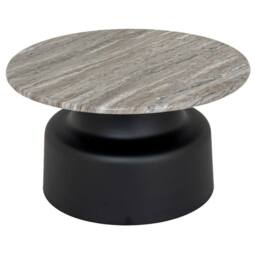 Lemon Pavilion Furniture and Decor Oura Round Coffee Table - Metal - L72 x W72 x H40 cm - Black - thumbnail 1