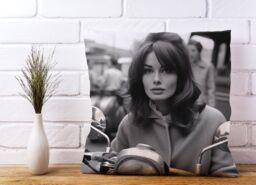 Warren Reed - Designer 1960 Out On The Bike Cushions in Black - Size: 60 cm x 60 cm - thumbnail 2