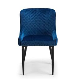 Cheshire Cromwell Premium Blue Velvet Dining Chairs - Set of 2 - thumbnail 3
