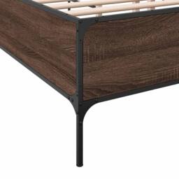 Berkfield Home Durable Bed Frame without Mattress Brown Oak 150x200 cm King Size - thumbnail 7