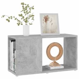 Berkfield Home TV Cabinet Concrete Grey 60x24x32cm Engineered Wood - Size: 60 x 24 x 32 cm