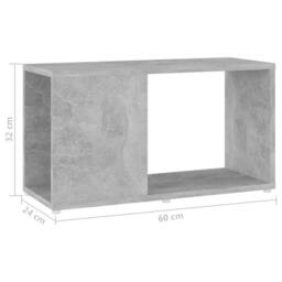 Berkfield Home TV Cabinet Concrete Grey 60x24x32cm Engineered Wood - Size: 60 x 24 x 32 cm - thumbnail 6