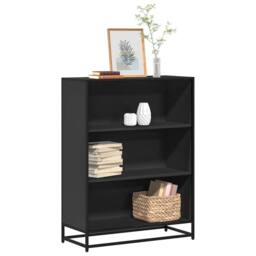 Berkfield Home Modern Book Cabinet Black 80.5x35x107.5 cm Engineered Wood - thumbnail 2