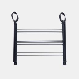 OHS Over Door Clothes Airer Utility Caravan Towel Clothes Drying Rack Hanger Compact in Black - thumbnail 9