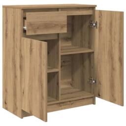 Berkfield Home Sideboard with Drawer Artisan Oak 71x35x84 cm Engineered Wood in Brown - Size: 71 x 35 x 84 cm - thumbnail 5