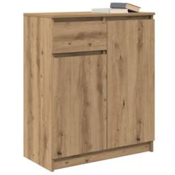 Berkfield Home Sideboard with Drawer Artisan Oak 71x35x84 cm Engineered Wood in Brown - Size: 71 x 35 x 84 cm - thumbnail 4