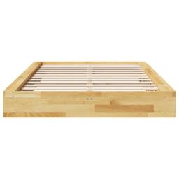 Berkfield Home Bed Frame without Mattress 120x200 cm Solid Wood Oak in Brown - Size: Small Double - thumbnail 6