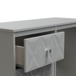 Ready Assembled 2 U Memphis 3 Drawer Desk/ dressing Table (Ready Assembled) in Grey - Size: Medium - thumbnail 6