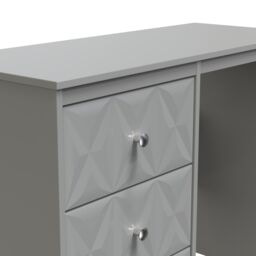 Ready Assembled 2 U Memphis 3 Drawer Desk/ dressing Table (Ready Assembled) in Grey - Size: Medium - thumbnail 5