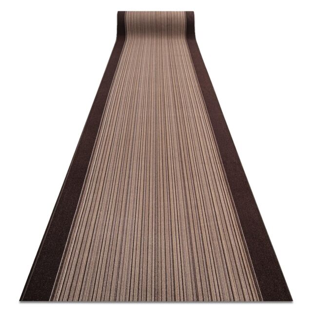 RugsX Anti-Slip Carnaby Runner in Brown - Size: 80 cm x 480 cm - image 1
