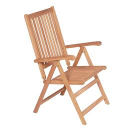 Berkfield Home Reclining Garden Chairs 6 pcs Solid Teak Wood in Brown - thumbnail 4