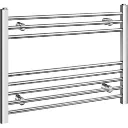 Havendro Bathroom Heated Towel Radiator Chrome Warmer Rad in Silver - Size: 50 cm x 80 cm - thumbnail 4