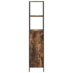 Berkfield Home Bathroom Cabinet with Shelves Smoked Oak 36x35x165 cm in Brown - Size: 36 x 35 x 165 cm - thumbnail 7