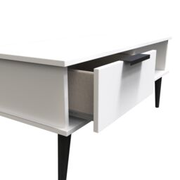 Ready Assembled 2 U Fuji 1 Drawer Coffee Table (Ready Assembled) in White - thumbnail 5