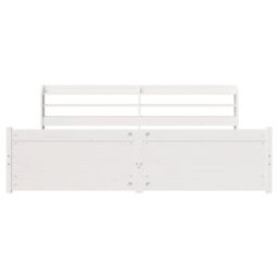Berkfield Home Bed Frame with Headboard without Mattress White 180x200 cm Super King - thumbnail 6