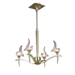 Netlighting Viena Telescopic Pendant Round 4 Light G9 Polished Brass in Yellow - thumbnail 1