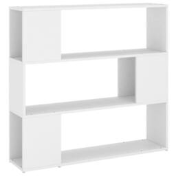 Berkfield Home Book Cabinet Room Divider White 100x24x94 cm - Size: 100 x 24 x 94 cm - thumbnail 1