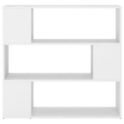Berkfield Home Book Cabinet Room Divider White 100x24x94 cm - Size: 100 x 24 x 94 cm - thumbnail 5