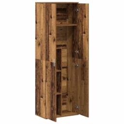 Berkfield Home Highboard Old Wood 60x35x180 cm Engineered Wood in Brown - Size: 60 x 35 x 180 cm - thumbnail 5