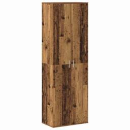 Berkfield Home Highboard Old Wood 60x35x180 cm Engineered Wood in Brown - Size: 60 x 35 x 180 cm - thumbnail 1