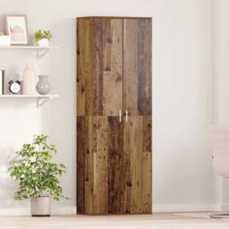 Berkfield Home Highboard Old Wood 60x35x180 cm Engineered Wood in Brown - Size: 60 x 35 x 180 cm - thumbnail 2
