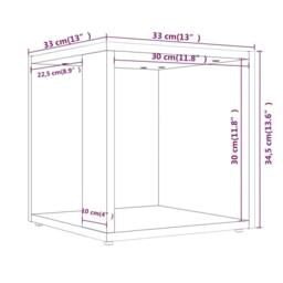 Berkfield Home Side Table Grey Sonoma 33x33x34.5 cm Engineered Wood - thumbnail 7