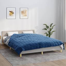 Berkfield Home Weighted Blanket Blue 200x225 cm 9 kg Fabric - thumbnail 2