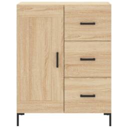 Berkfield Home Sideboard Sonoma Oak 69.5x34x90 cm Engineered Wood in Light Tan - thumbnail 5